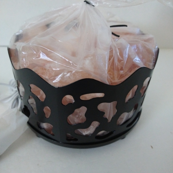💕HP Himalayan pink salt lamp black color usb new - Picture 3 of 6